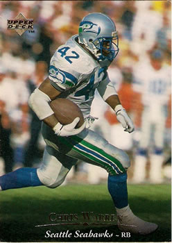 Chris Warren Seattle Seahawks 1995 Upper Deck NFL #114